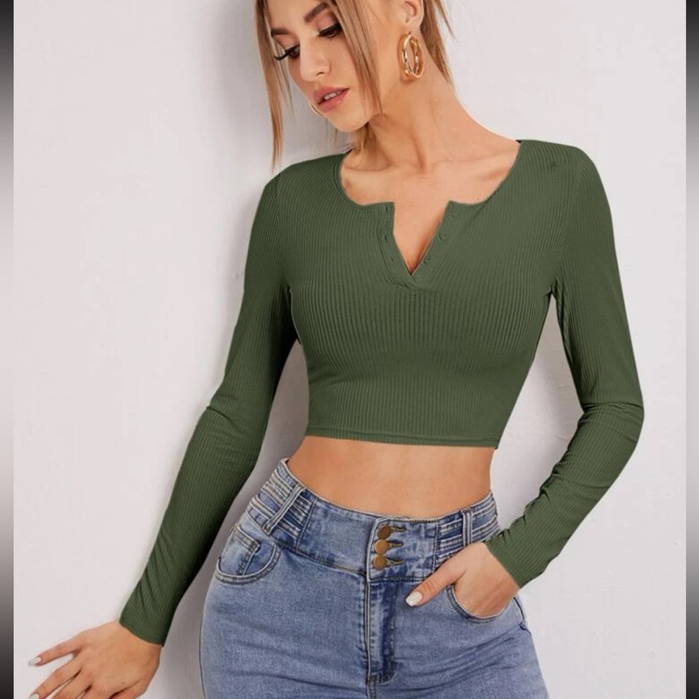 Longe sleeve crop top
